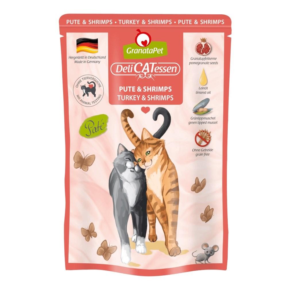 Vådfoder til kat - GranataPet DeliCATessen kalkun & rejer 85 g