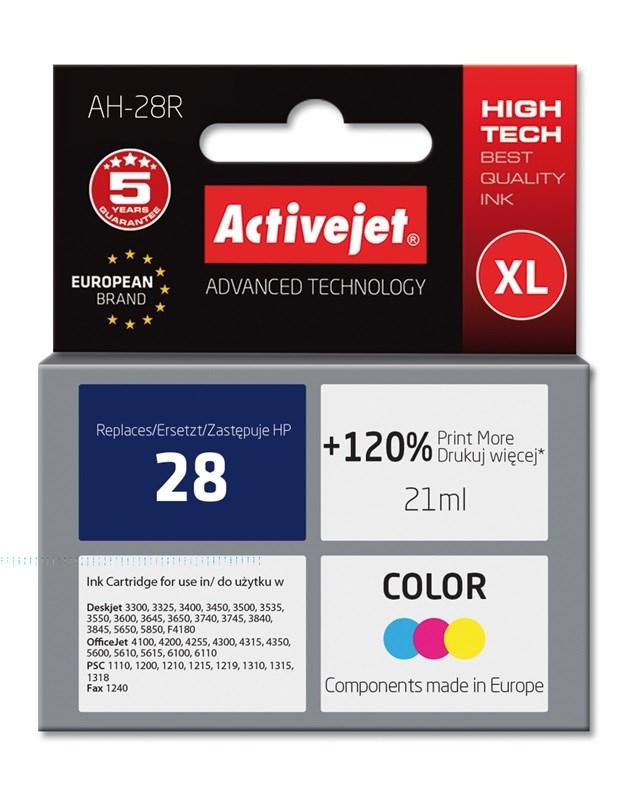 Blækpatron til HP 28 – Activejet AH-28R XL, farve, 21 ml