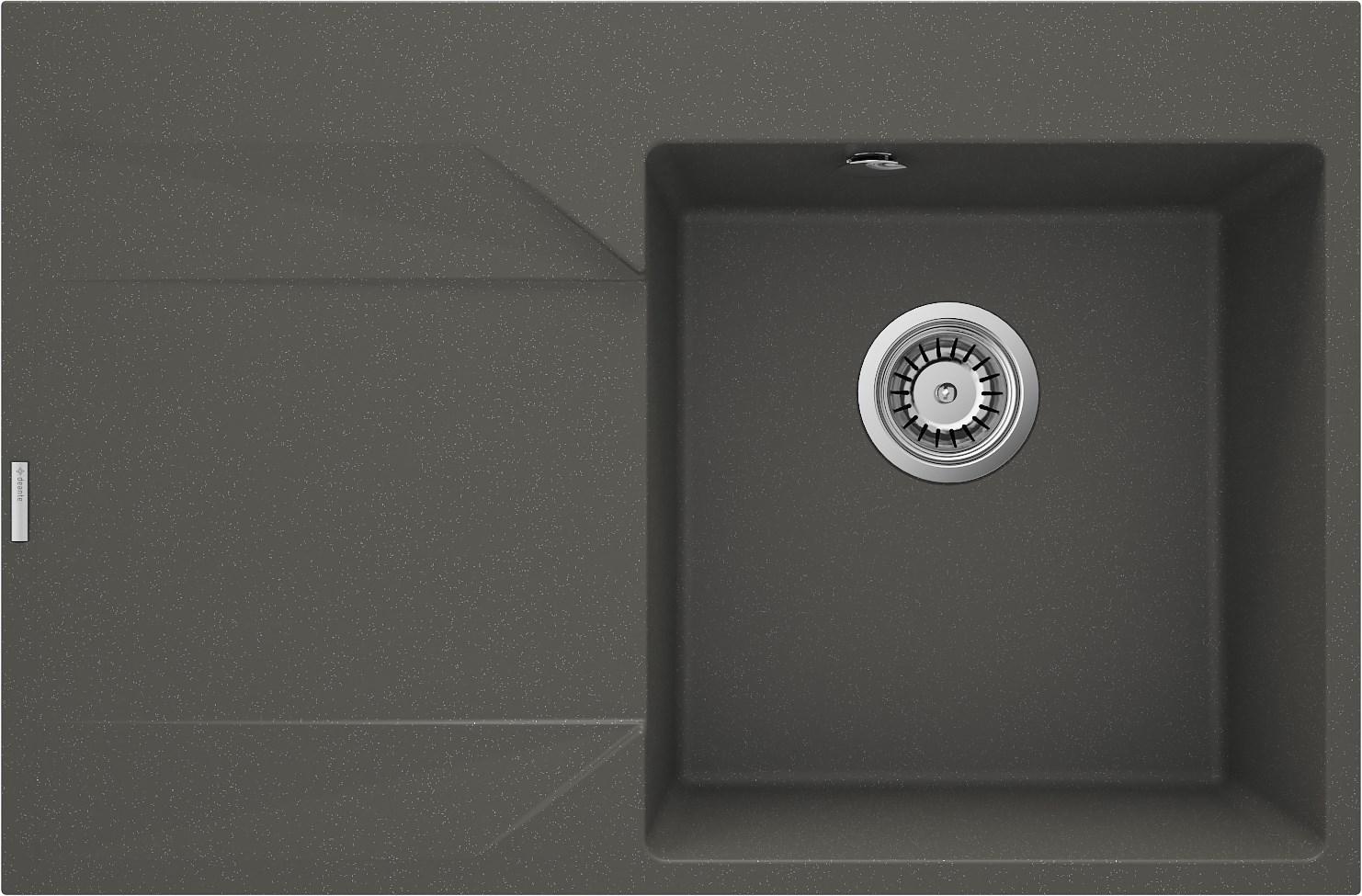 Køkkenvask i granit med afdrypningsplade – venstre, deante