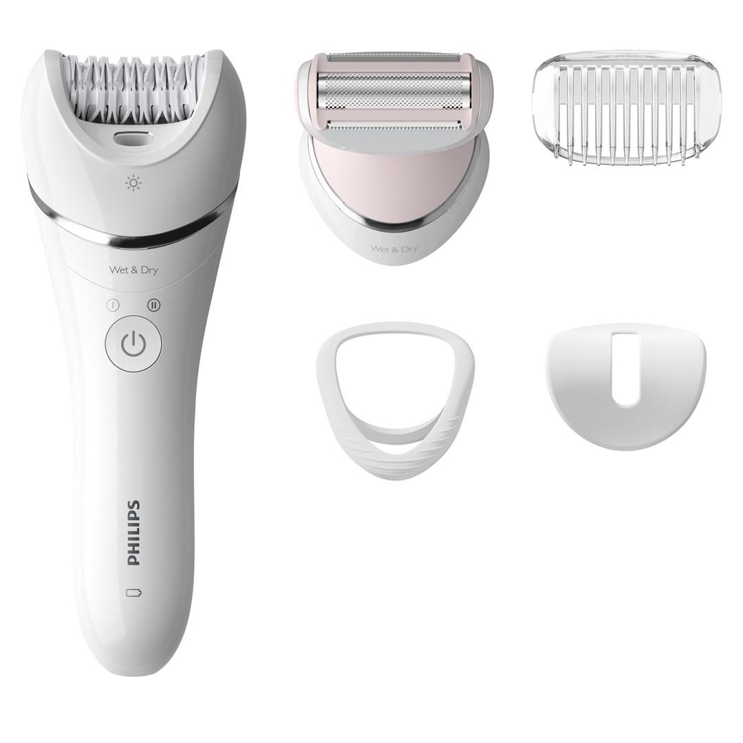 Epilator til kvinder Philips 8000 BRE710/00 – Wet & Dry, hvid billede