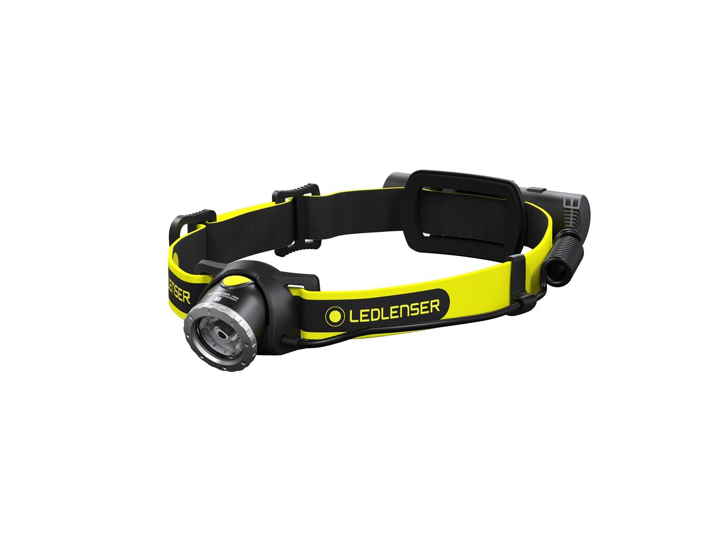 Pandelampe LED Ledlenser iH8R - sort/gul, genopladelig