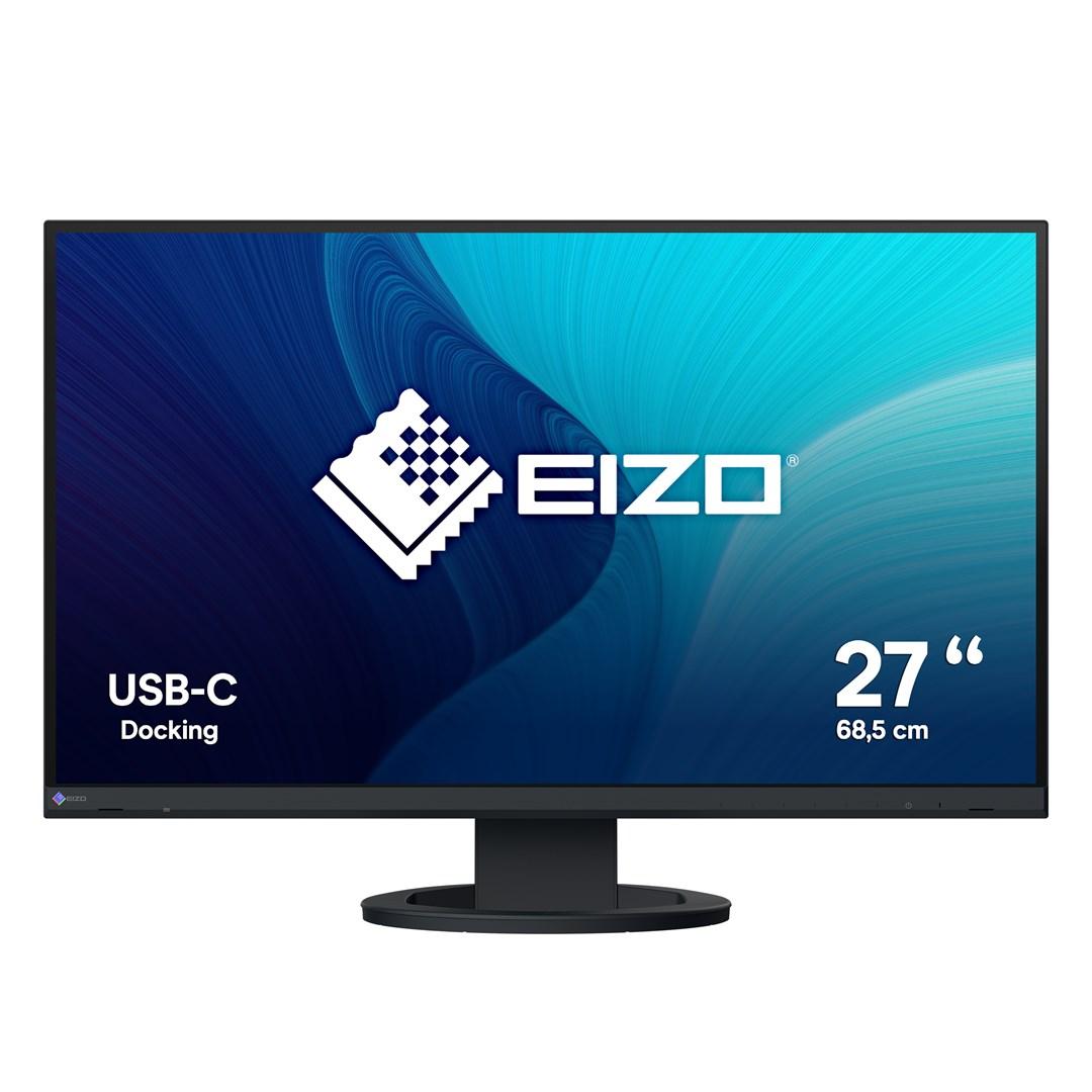 27" skærm EIZO FlexScan EV2720S - QHD IPS, USB-C docking, sort