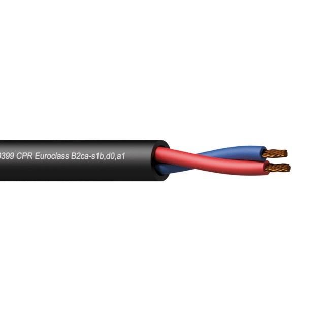 Højttalerkabel PROCAB CLS225-B2CA/3 – 2 x 2,5 mm², 13 AWG, 300 m, sort