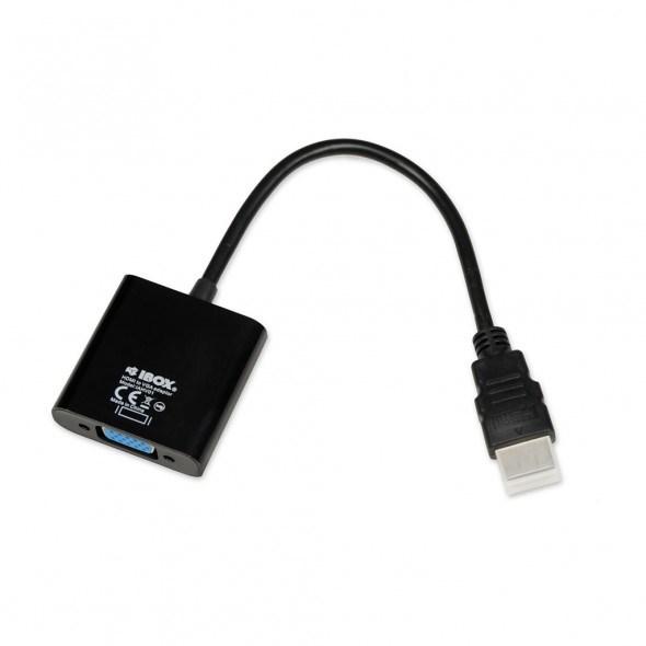 HDMI til VGA adapter – iBox IAHV01, sort billede