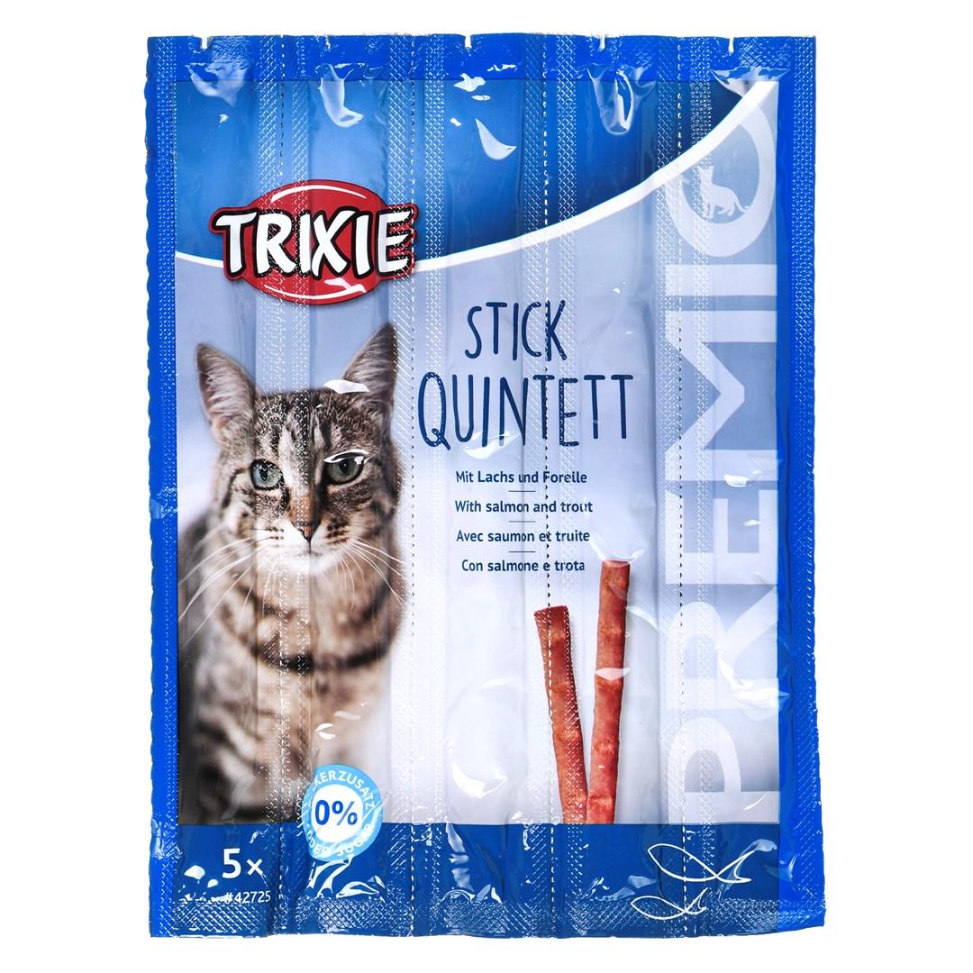 Kattesnacks TRIXIE Premio Stick Quintett – laks & ørred, 5×5 g billede
