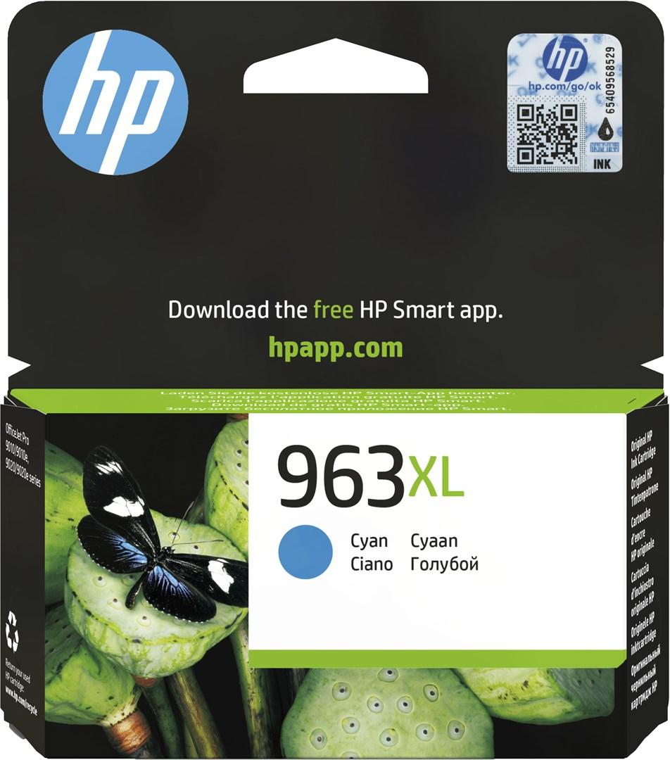 Blækpatron HP 963XL cyan - høj kapacitet, original billede