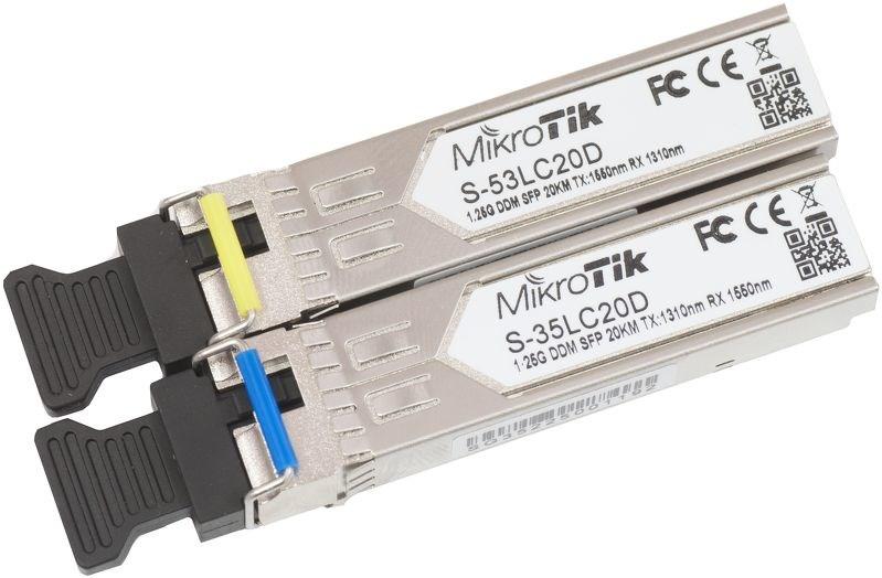 SFP transceiver – MikroTik S-3553LC20D, 1,25 Gbit/s, LC, 20 km