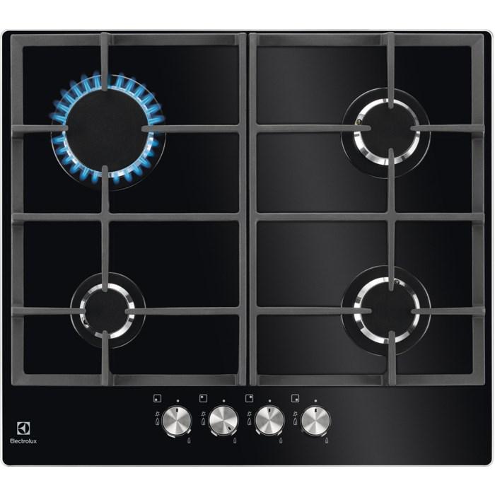 Gas-kogeplade Electrolux KGG6426K, 56 cm, sort glas, 4 zoner
