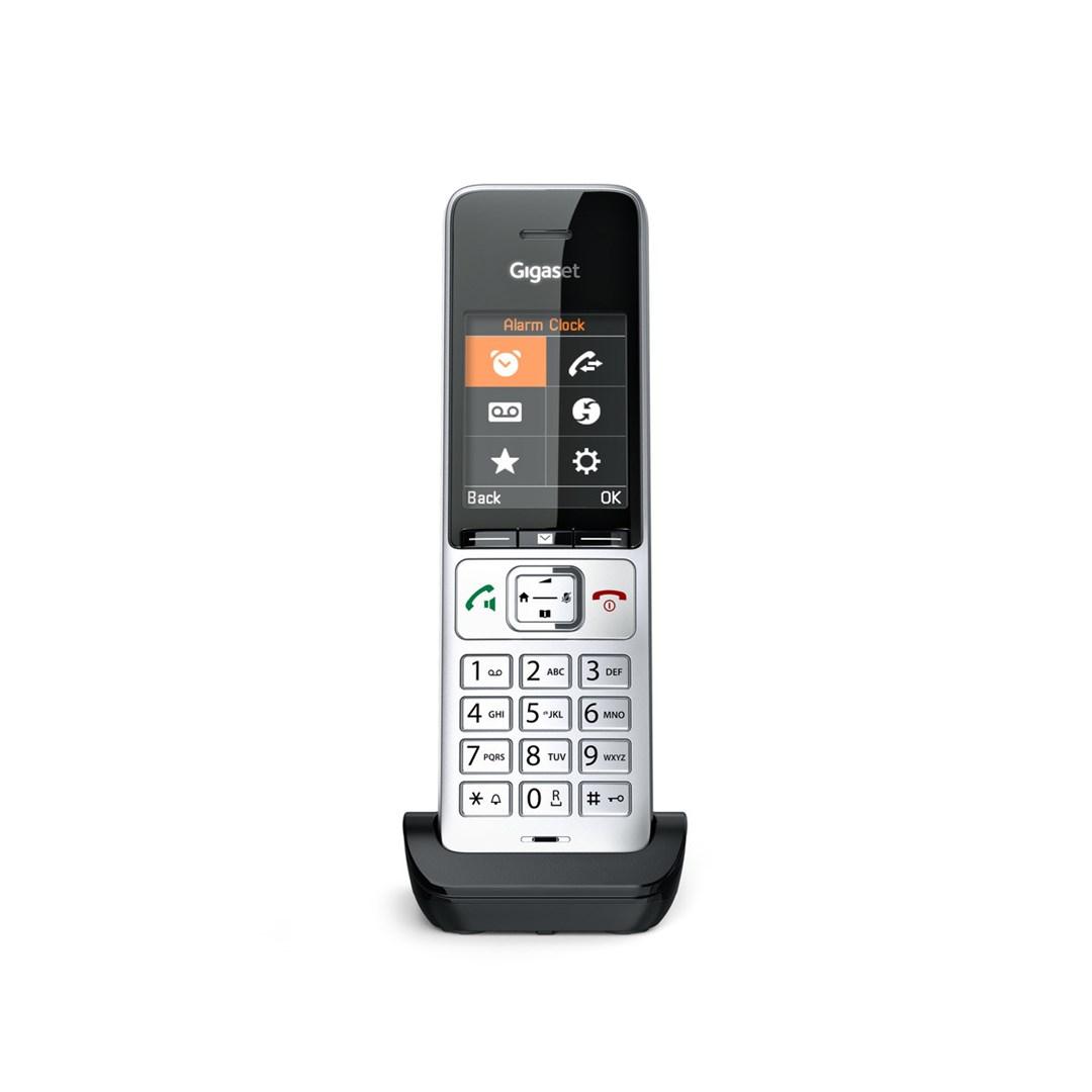 Fastnettelefon Gigaset COMFORT 500HX - Analog/DECT, opkalds-ID, sort/sølv billede