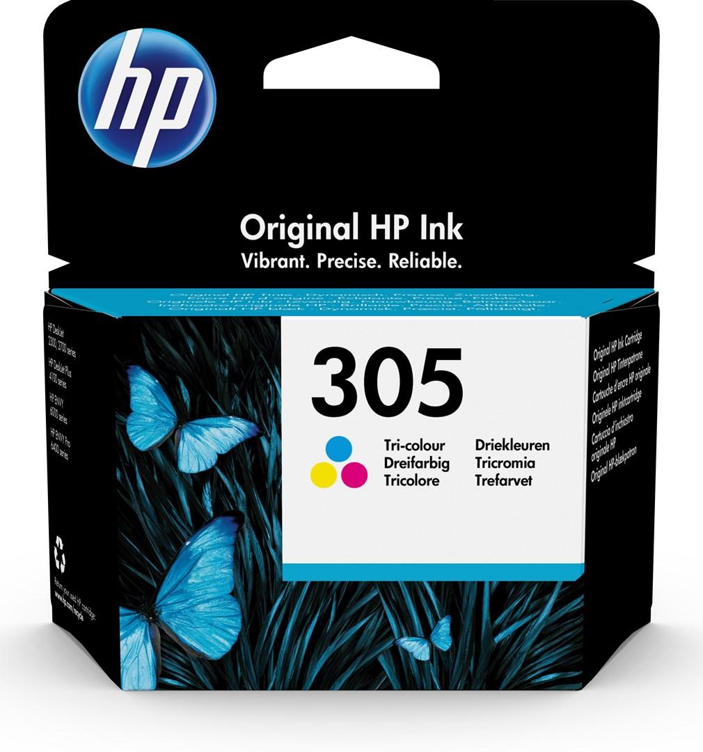 Blækpatron HP 305 trefarvet (cyan, magenta, gul) - original billede
