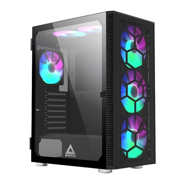 PC kabinet Montech X3 GLASS Midi Tower - sort billede