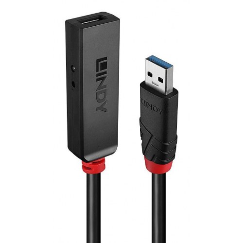 USB 3.0 aktiv forlængerkabel 5 m - Lindy Slim
