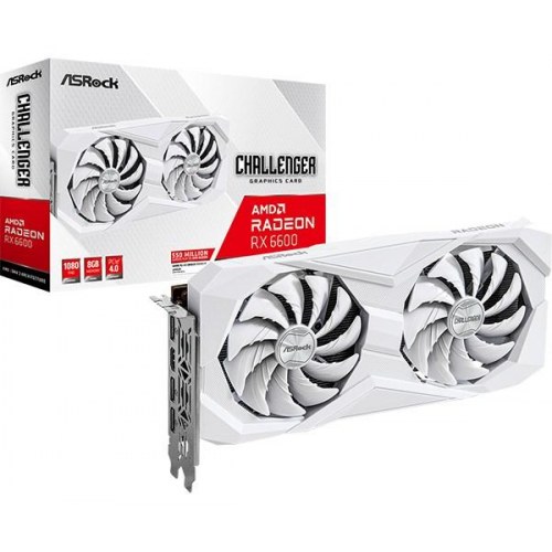 Grafikkort AMD Asrock RX 6600 Challenger White 8GB