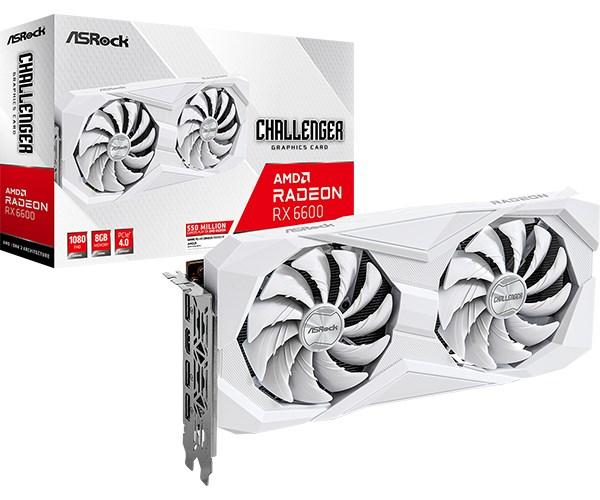 Grafikkort AMD Asrock RX 6600 Challenger White 8GB