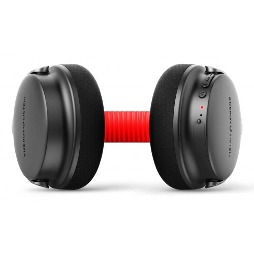Hovedtelefoner over‑ear med Bluetooth – Energy Sistem Power Sport, sort/rød