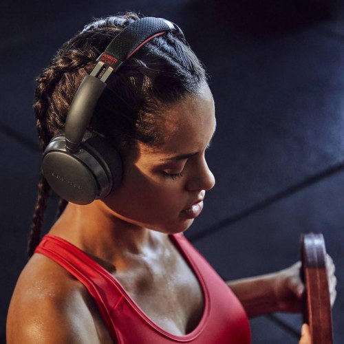 Hovedtelefoner over‑ear med Bluetooth – Energy Sistem Power Sport, sort/rød