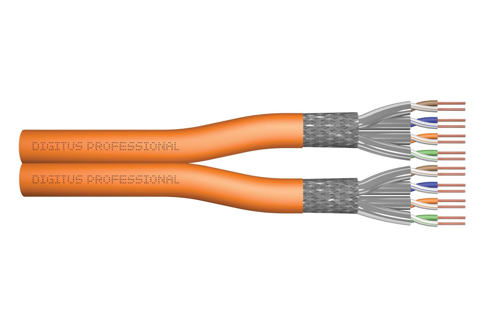 Netværkskabel Cat 7 DIGITUS S/FTP installationskabel 100 m duplex Dca-s1a d1 a1 billede