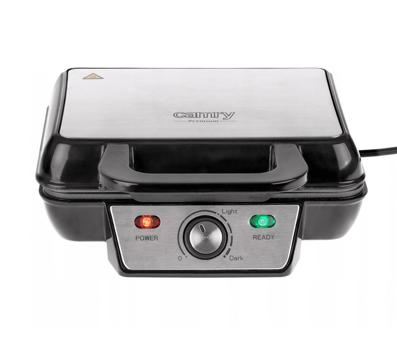 Vaffeljern – Adler Camry CR 3046, 2 rektangulære vafler, sort, 1000 W billede