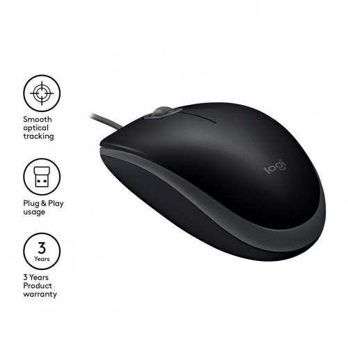 Computer mus Logitech B110 Silent – kablet, sort