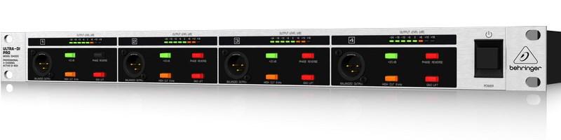 DI-boks rack - Behringer DI4000 Ultra-DI Pro, 4-kanals