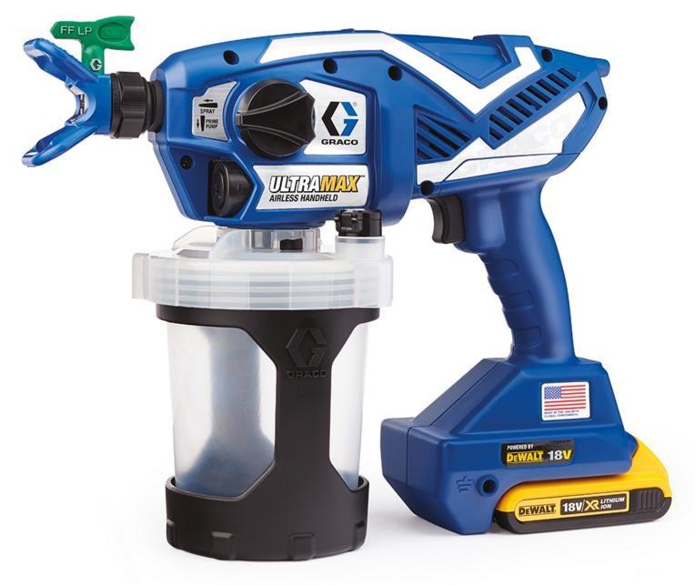 Sprøjtepistol - Graco UltraMax håndholdt med 2 x 18 V batteri og lader + taske billede
