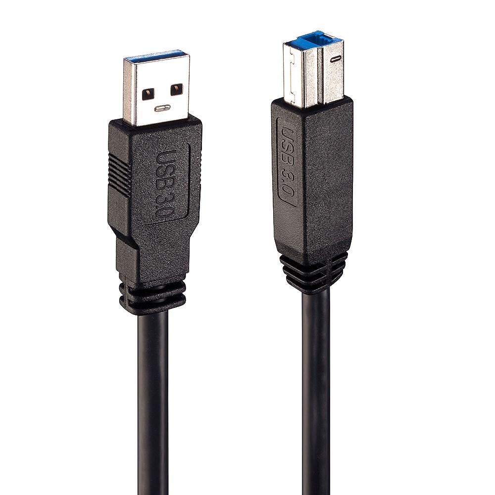 USB 3.0 kabel A til B 10 m - LINDY aktivt billede