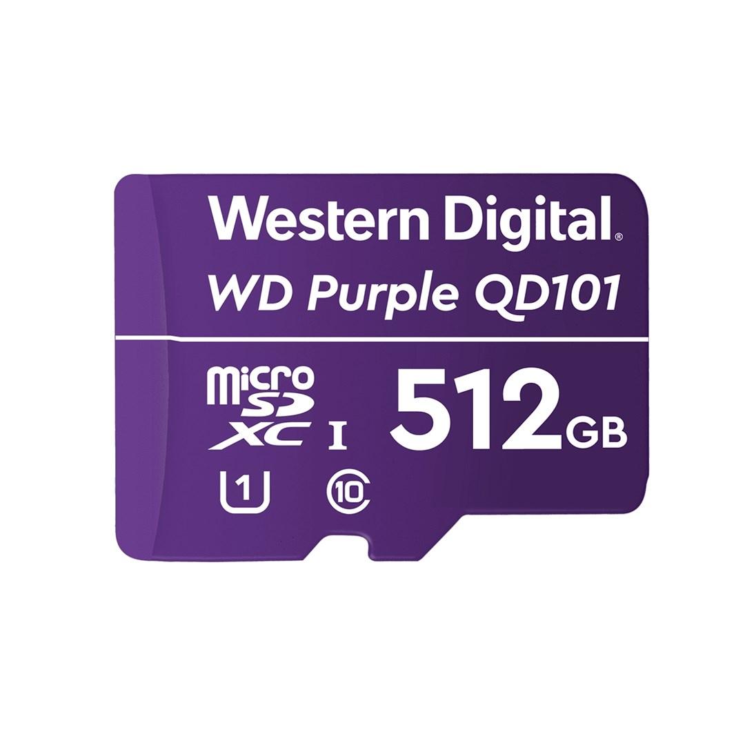 Hukommelseskort microSDXC 512 GB - Western Digital WD Purple QD101, Class 10 U1 billede