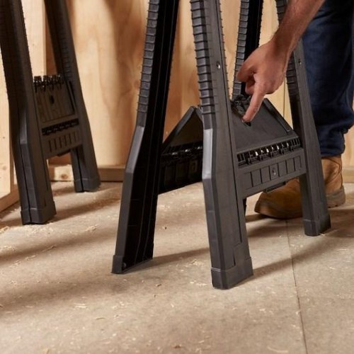 Bukke til arbejdsbord STANLEY – sammenklappelige, 2 stk.