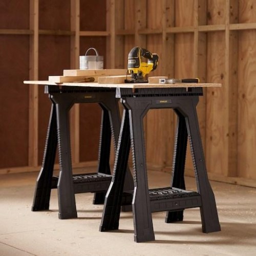 Bukke til arbejdsbord STANLEY – sammenklappelige, 2 stk.