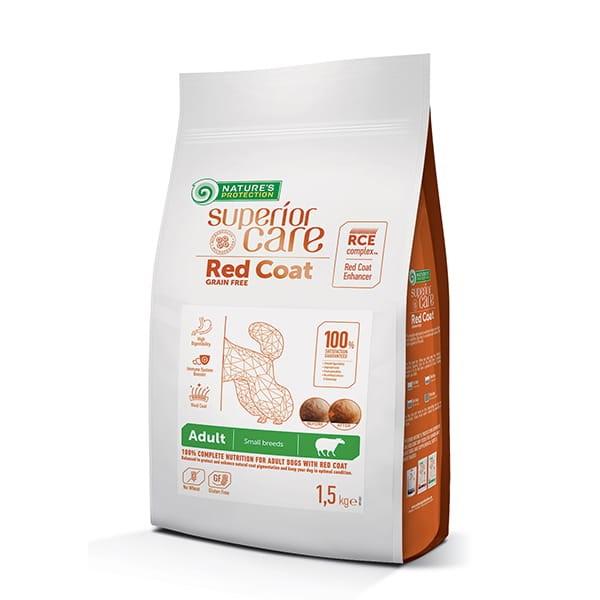 Hundefoder uden korn – NATURE'S PROTECTION Superior Care Red Coat Adult Small, lam, 1,5 kg