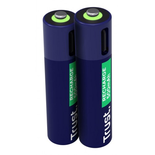 Genopladelige AAA batterier 500 mAh – Trust (2 stk.)
