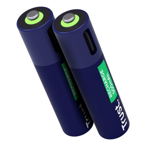 Genopladelige AAA batterier 500 mAh – Trust (2 stk.)
