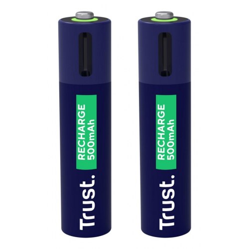 Genopladelige AAA batterier 500 mAh – Trust (2 stk.)