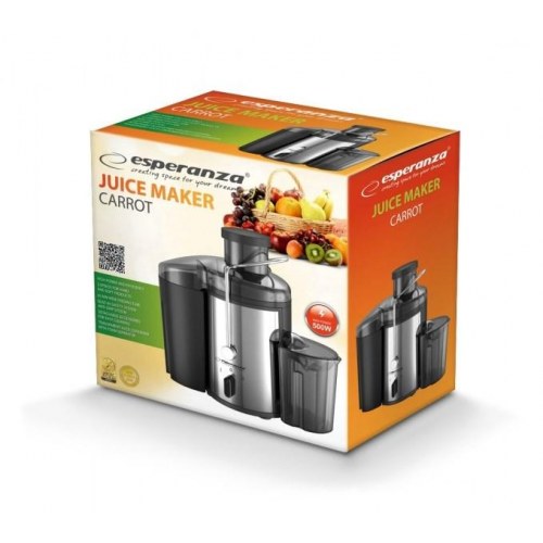 Juicer – Esperanza EKJ002, sort/rustfrit stål, 500 W