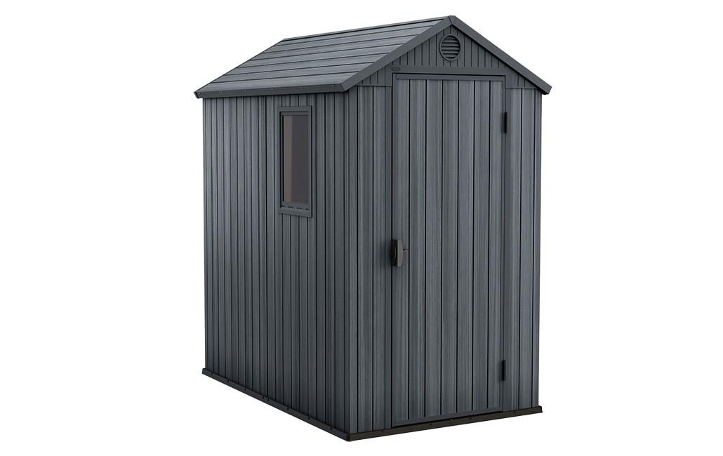 Redskabsskur i komposit 4x6 – Keter Darwin, grå