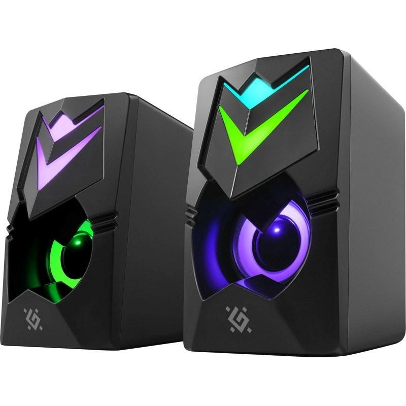 PC højtalere 2.0 - Defender J4, 6 W, LED, USB, sort