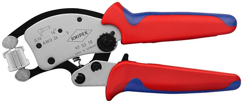 Crimptang Knipex Twistor16 - sort/blå/rød/sølv billede