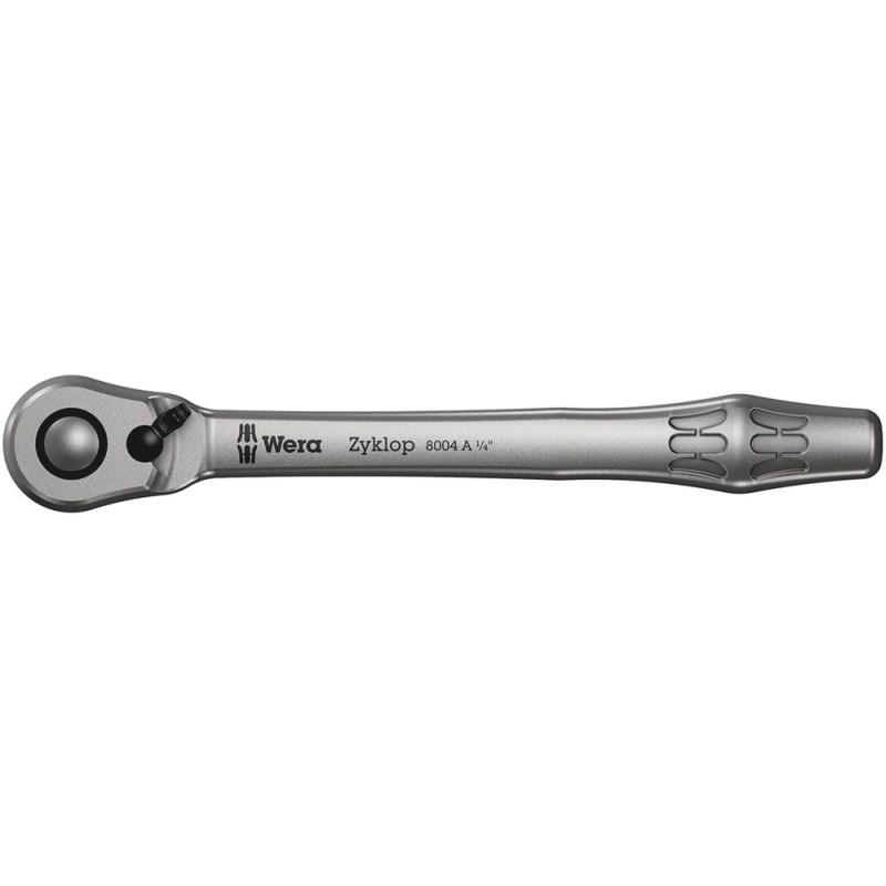Skraldenøgle 1/4" Wera Zyklop 8004 A - krom, hurtigudløsning billede