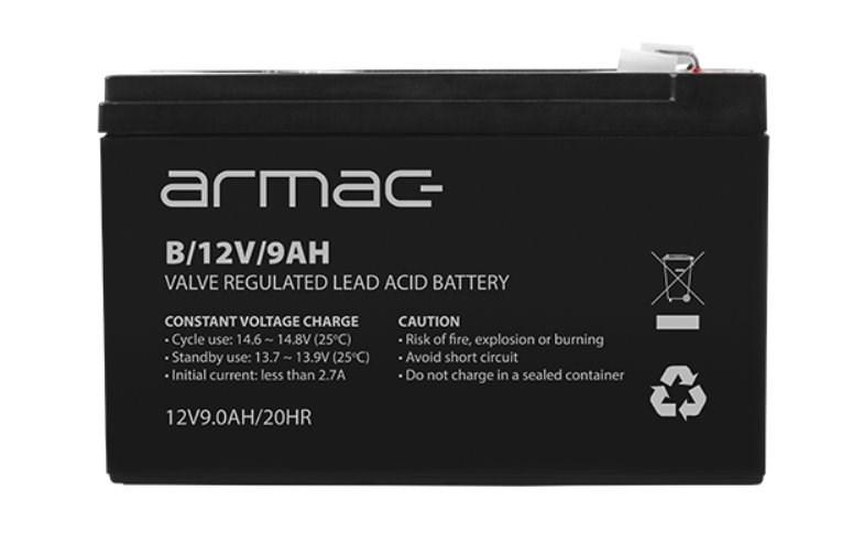 Batteri 12 V blysyre gel - Armac 9 Ah (VRLA) billede