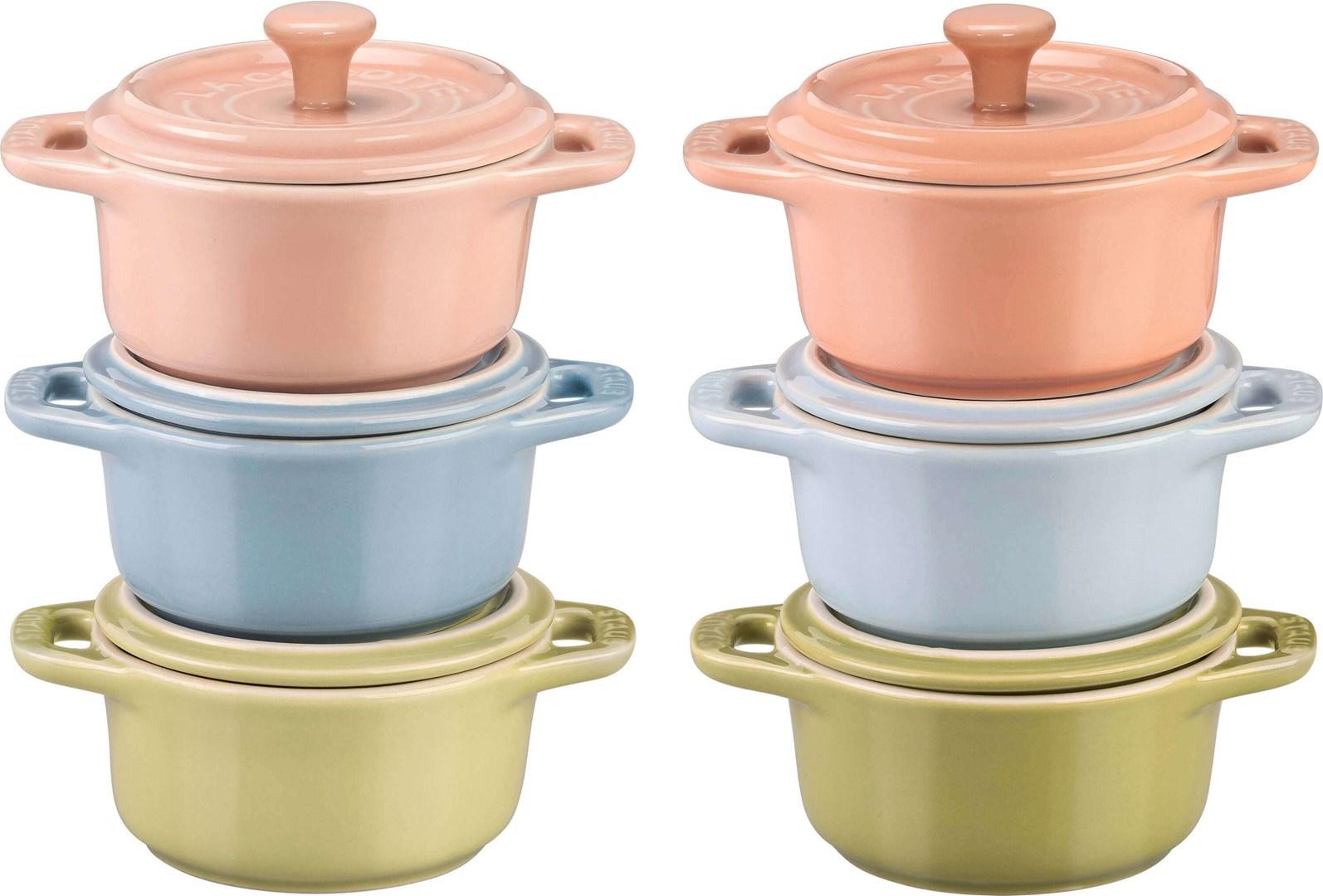 STAUB DOVANŲ DOVANOS 6x Mini Cocotte apvalios 10 cm, įvairiaspalvės