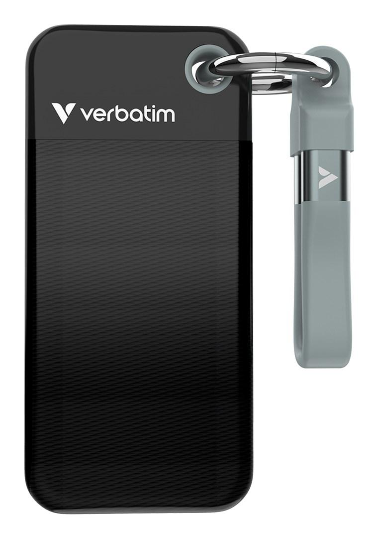 Ekstern SSD USB-C 3.2 Gen 2 2 TB – Verbatim Pocket, sort/grå