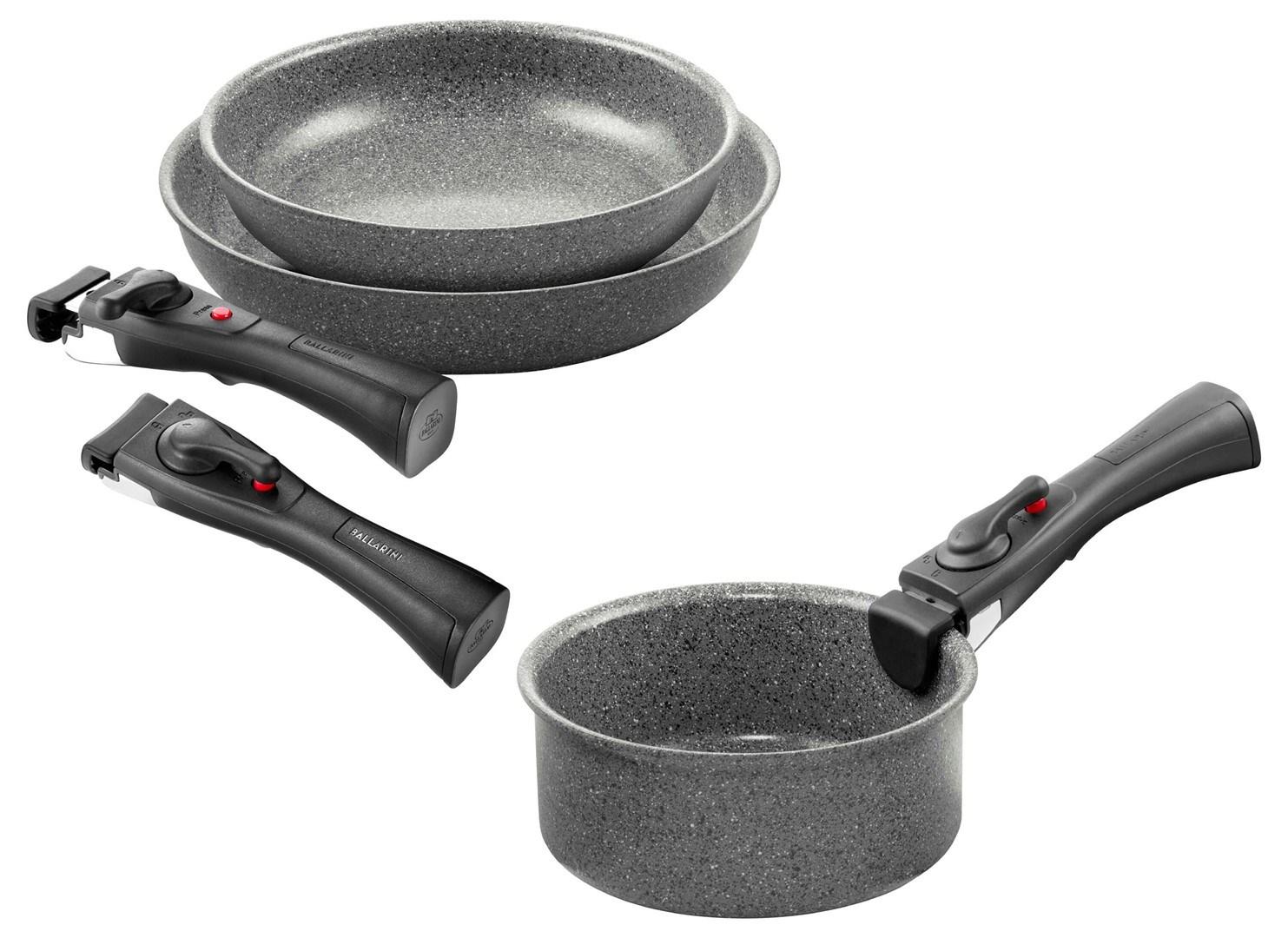 Stegepandesæt BALLARINI TORRE - 2 pander 24/28 cm + kasserolle 16 cm