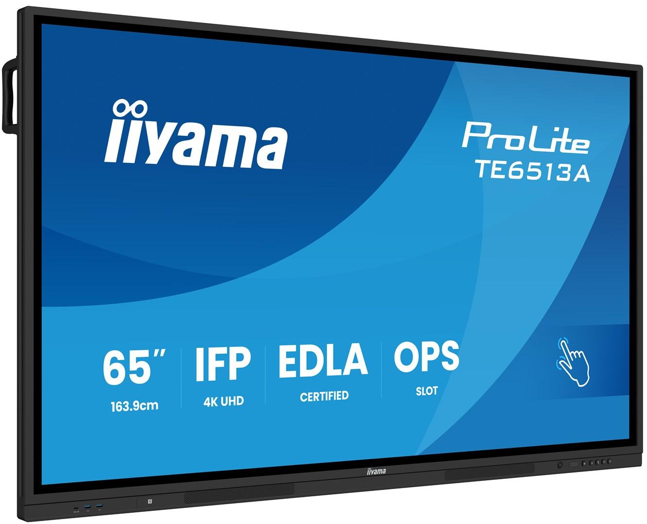 Interaktiv skærm 65" iiyama ProLite TE6513A  Google EDLA, 4K UHD, OPS