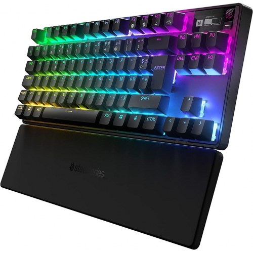 Gaming tastatur SteelSeries Apex Pro TKL – USB, RF trådløs og Bluetooth (QWERTZ, sort)