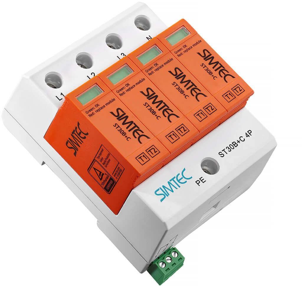 Overspændingsbeskyttelse T1+T2 B+C 4P SIMTEC