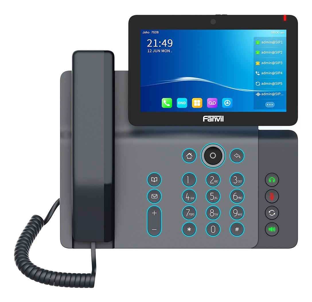 IP-telefon Fanvil V67 – sort, 20 linjer, 7" LCD, Wi‑Fi billede