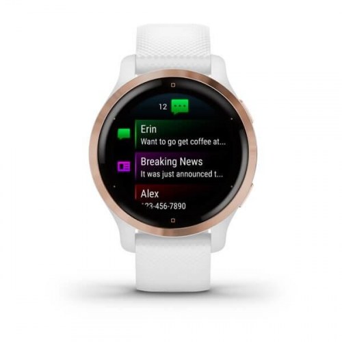 Sportsur Garmin Venu 2S - 40 mm AMOLED, rose gold/hvid, GPS & Wi‑Fi