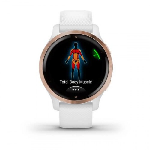 Sportsur Garmin Venu 2S - 40 mm AMOLED, rose gold/hvid, GPS & Wi‑Fi