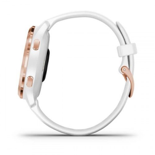 Sportsur Garmin Venu 2S - 40 mm AMOLED, rose gold/hvid, GPS & Wi‑Fi