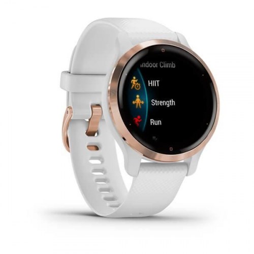 Sportsur Garmin Venu 2S - 40 mm AMOLED, rose gold/hvid, GPS & Wi‑Fi